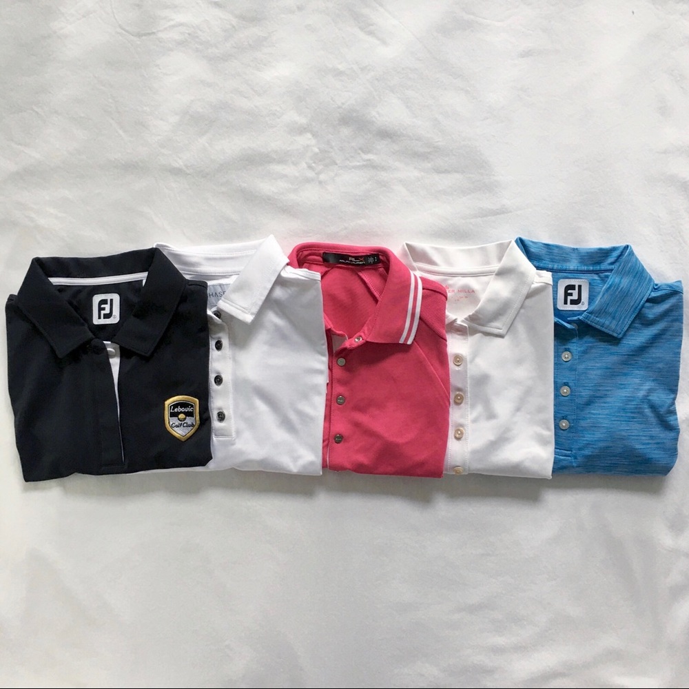 Bundle of 5 Women's Golf Polo Shirts Size Small